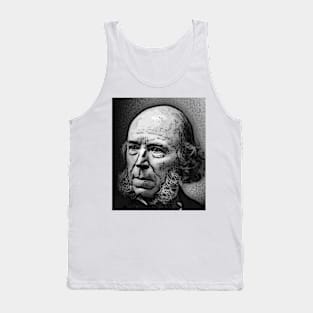 Herbert Spencer Black And White Portrait | Herbert Spencer Artwork 3 Tank Top